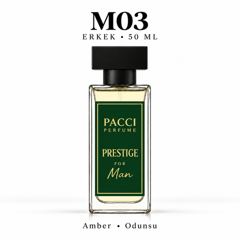 PACCI M03 Erkek Parfümü 50 ML – Amber • Odunsu