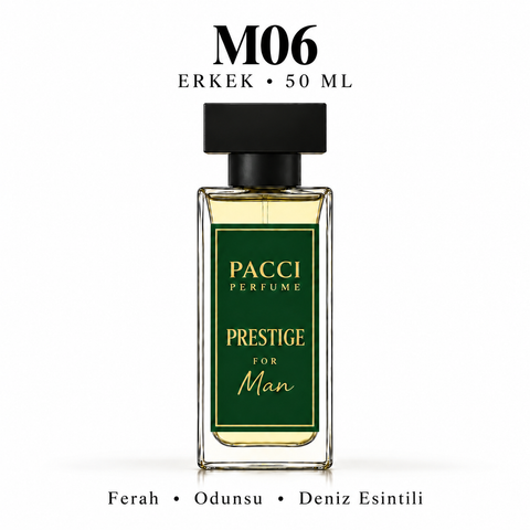 PACCI M06 Erkek Parfümü 50 ML – Ferah • Odunsu • Deniz Esintili