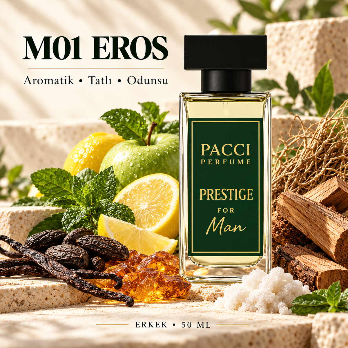 Versace Eros esintili PACCI M01 erkek parfümü 50 ML