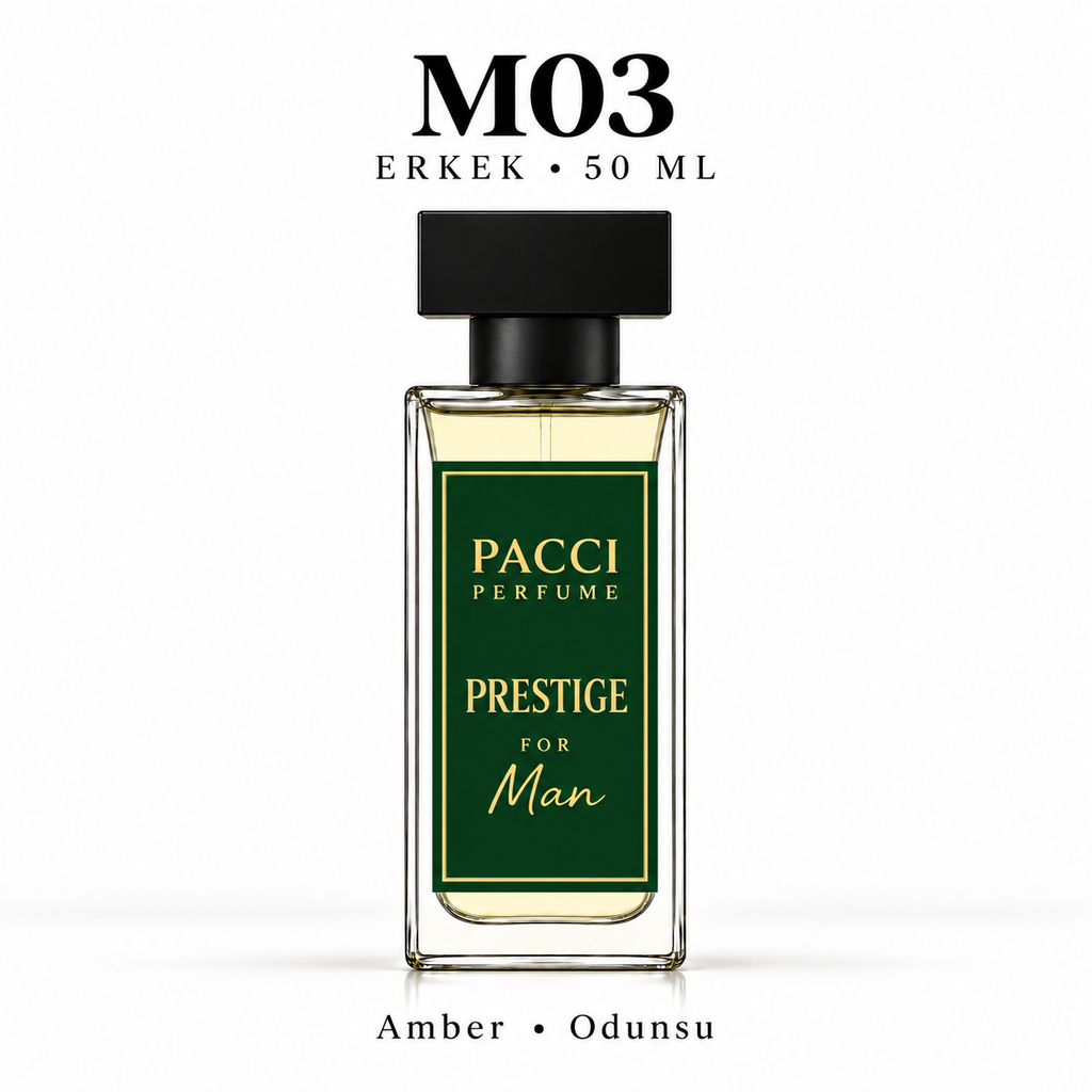 PACCI M03 Erkek Parfümü 50 ML – Amber • Odunsu