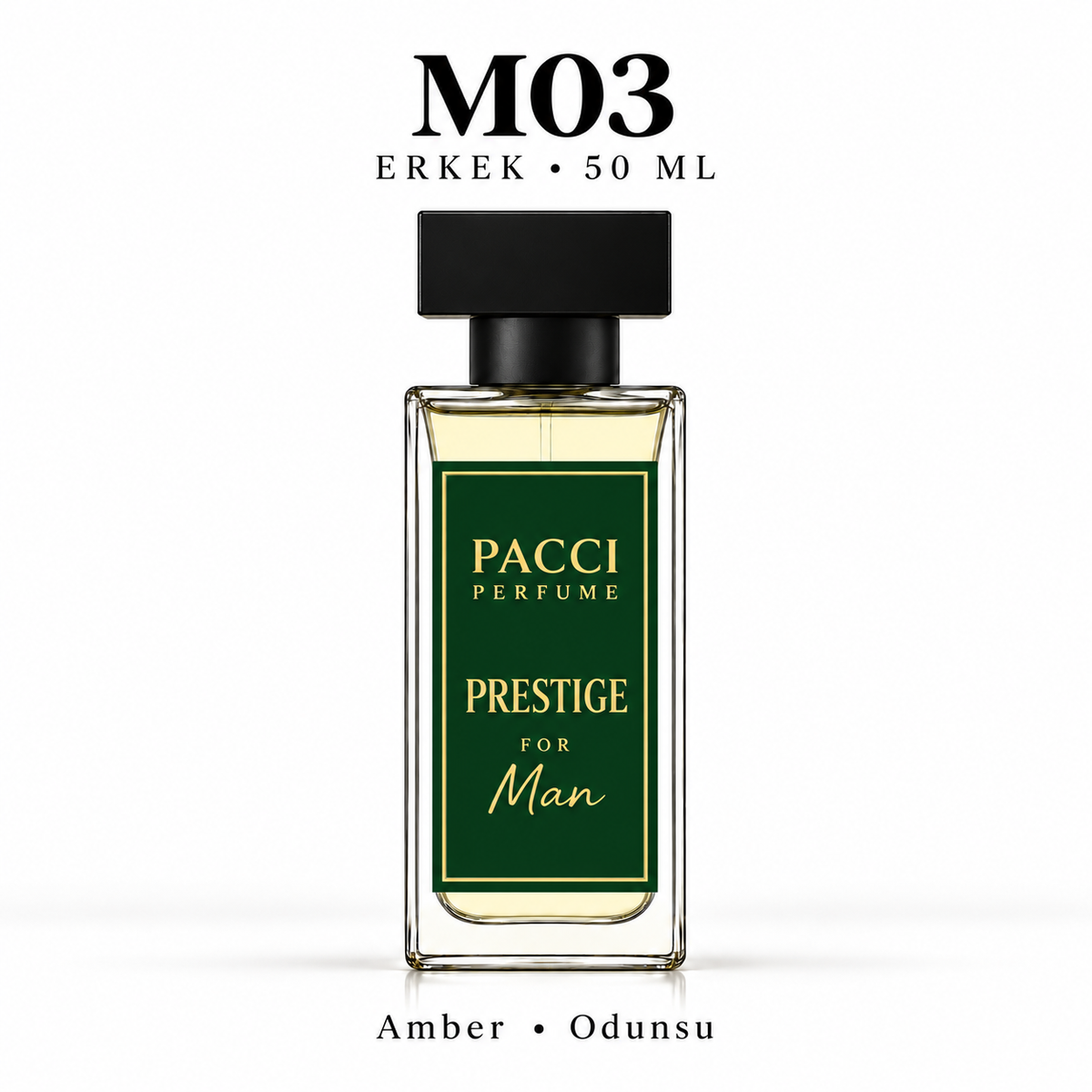 PACCI M03 Erkek Parfümü 50 ML – Amber • Odunsu