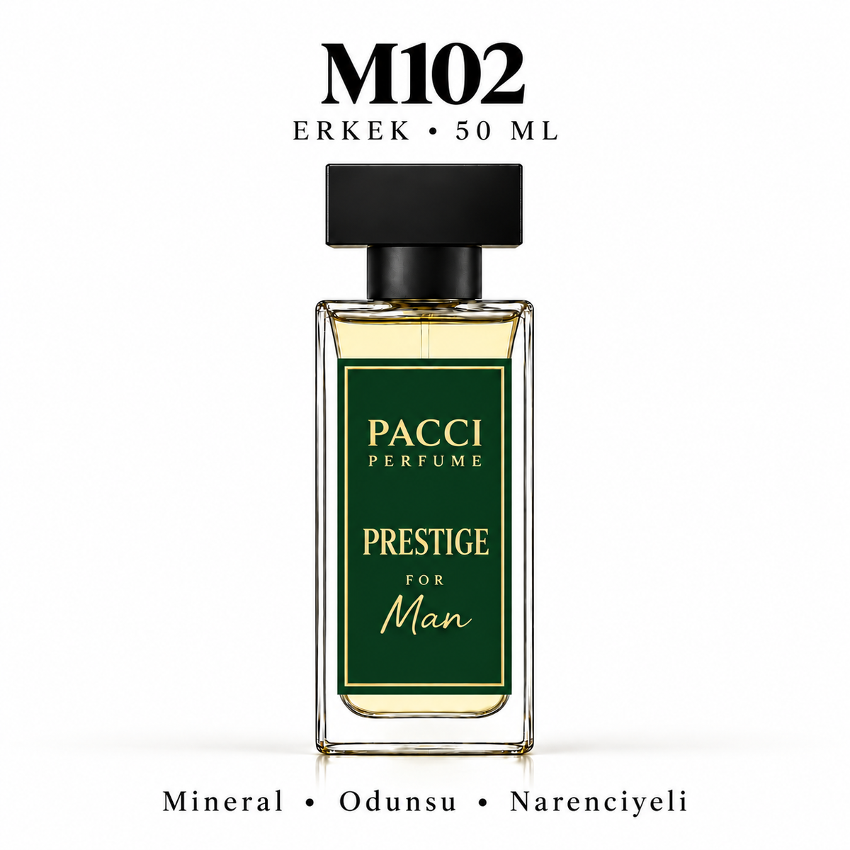 PACCI M102 Erkek Parfümü 50 ML – Mineral • Odunsu • Narenciyeli