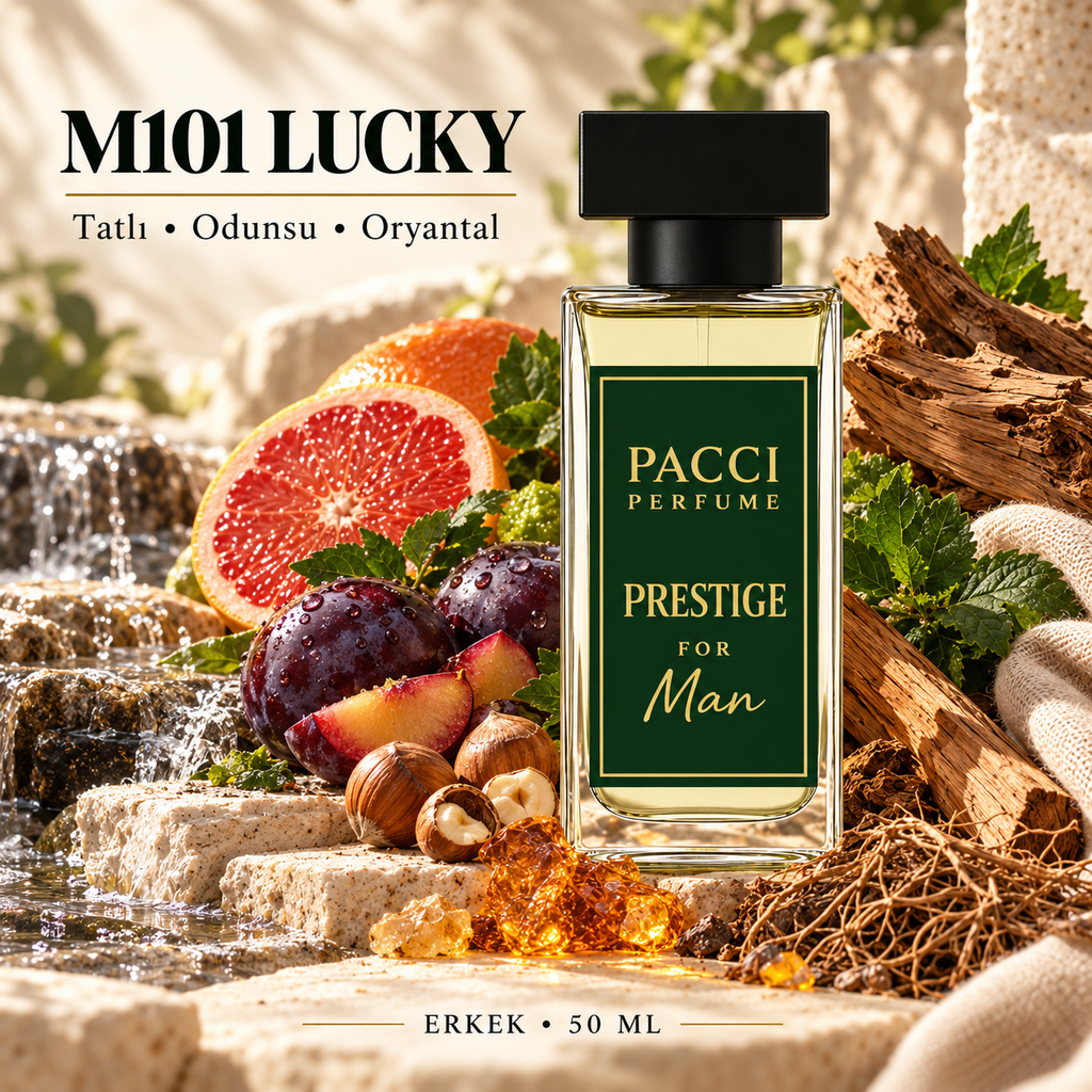 Rabanne 1 Million Lucky esintili PACCI M101 erkek parfümü 50 ML