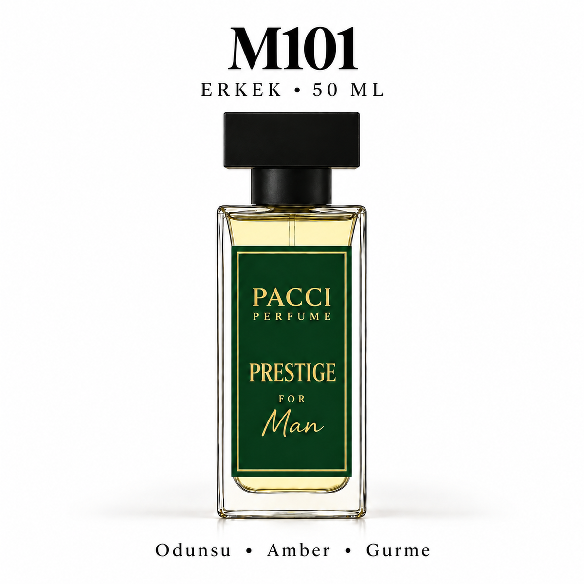 PACCI M101 Erkek Parfümü 50 ML – Odunsu • Amber • Gurme