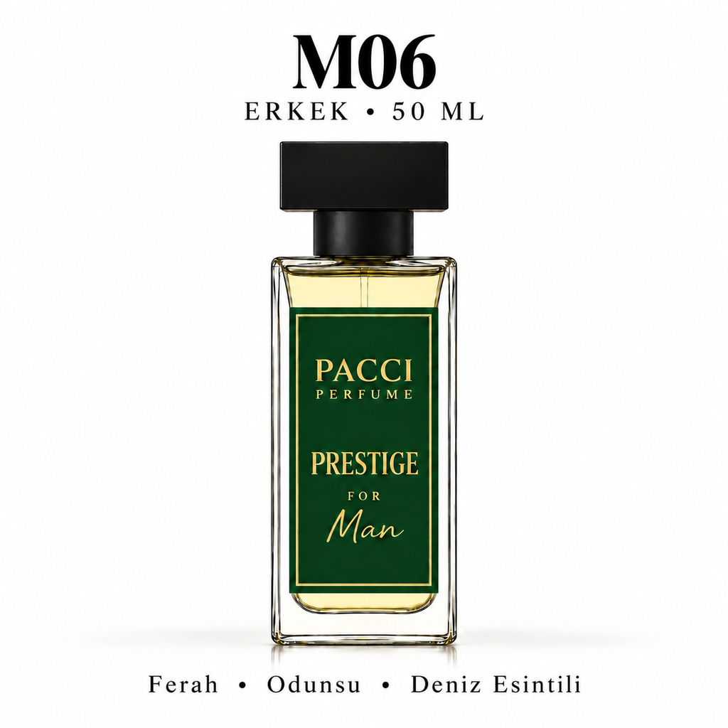 PACCI M06 Erkek Parfümü 50 ML – Ferah • Odunsu • Deniz Esintili