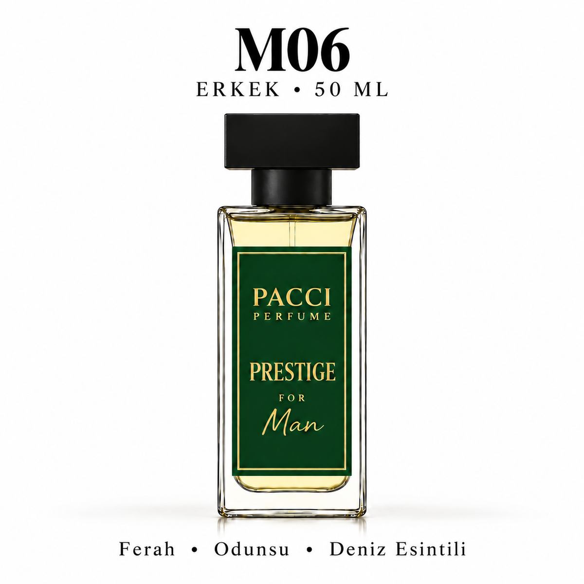 PACCI M06 Erkek Parfümü 50 ML – Ferah • Odunsu • Deniz Esintili