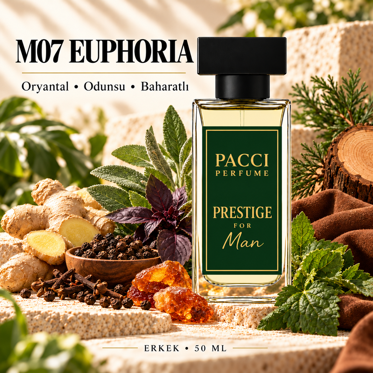 Calvin Klein Euphoria Men esintili PACCI M07 erkek parfümü 50 ML