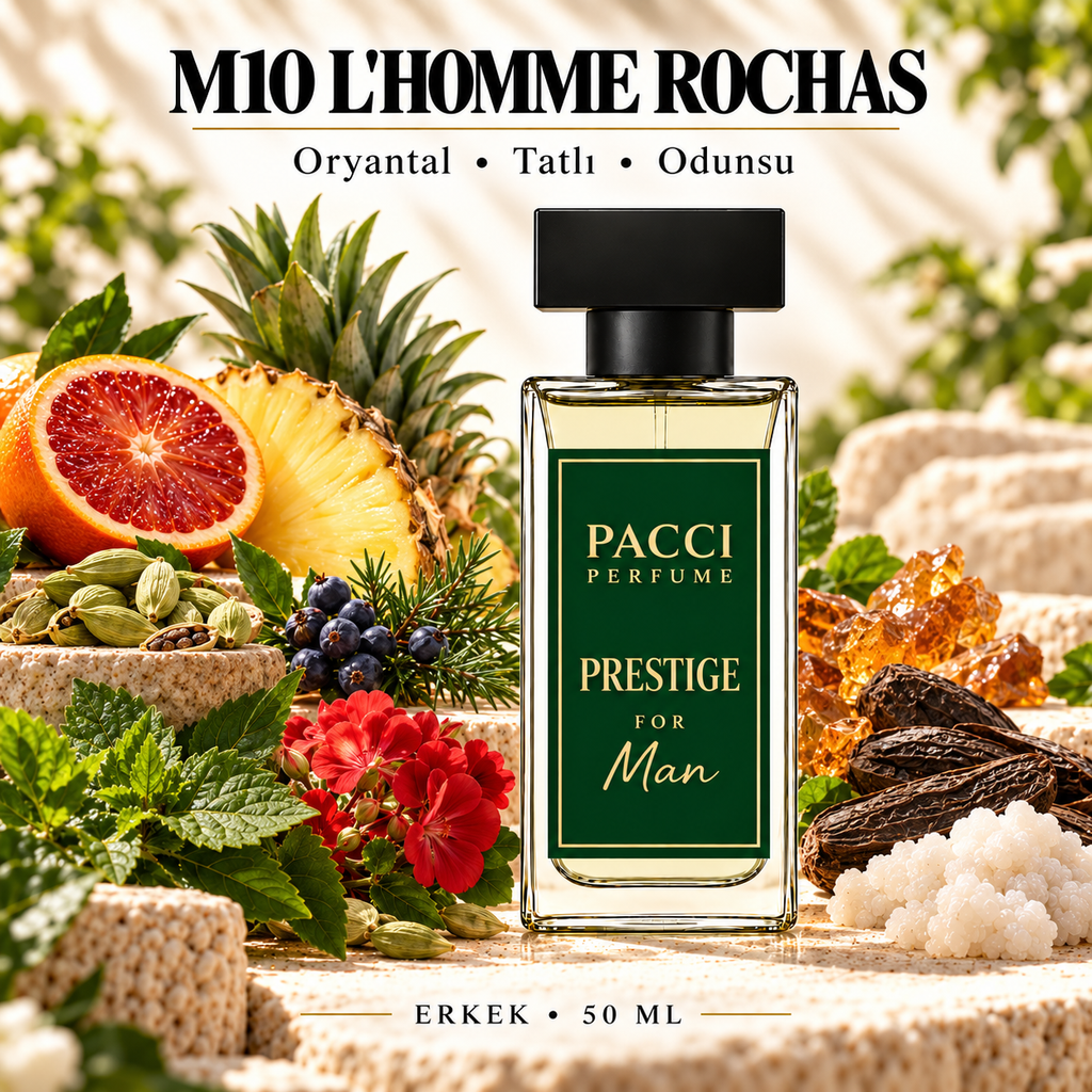Rochas L'Homme Rochas esintili PACCI M10 erkek parfümü 50 ML