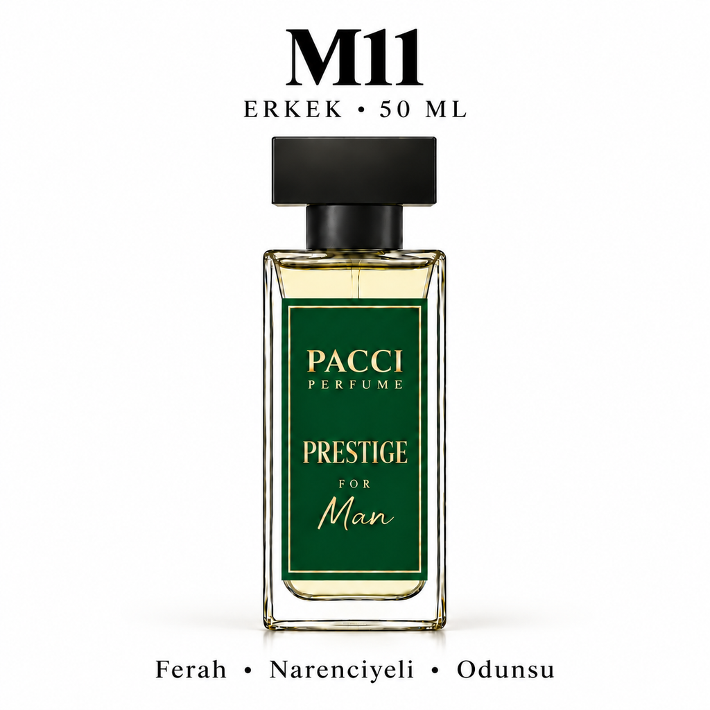 PACCI M11 Erkek Parfümü 50 ML – Ferah • Narenciyeli • Odunsu