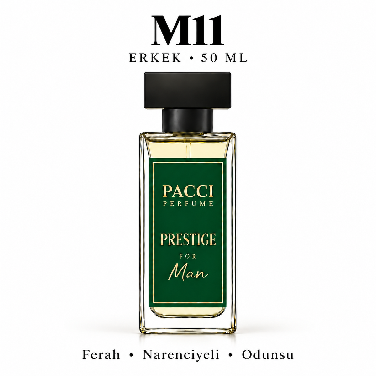 PACCI M11 Erkek Parfümü 50 ML – Ferah • Narenciyeli • Odunsu