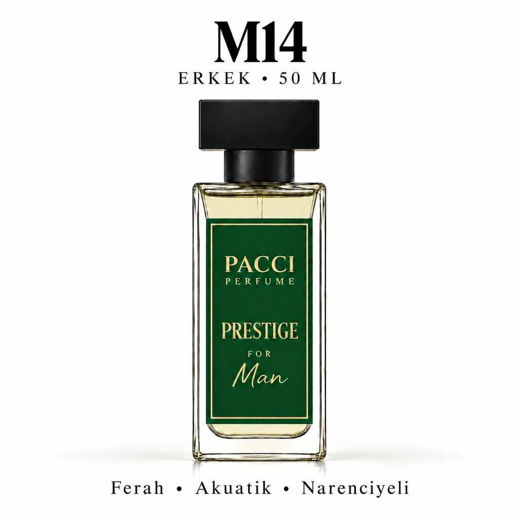 PACCI M14 Erkek Parfümü 50 ML – Ferah • Akuatik • Narenciyeli