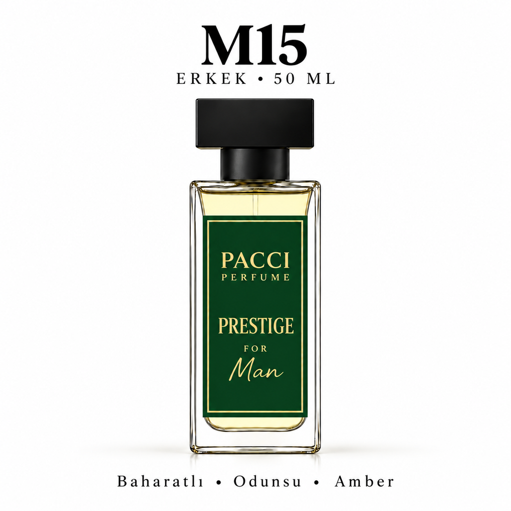 PACCI M15 Erkek Parfümü 50 ML – Baharatlı • Odunsu • Amber