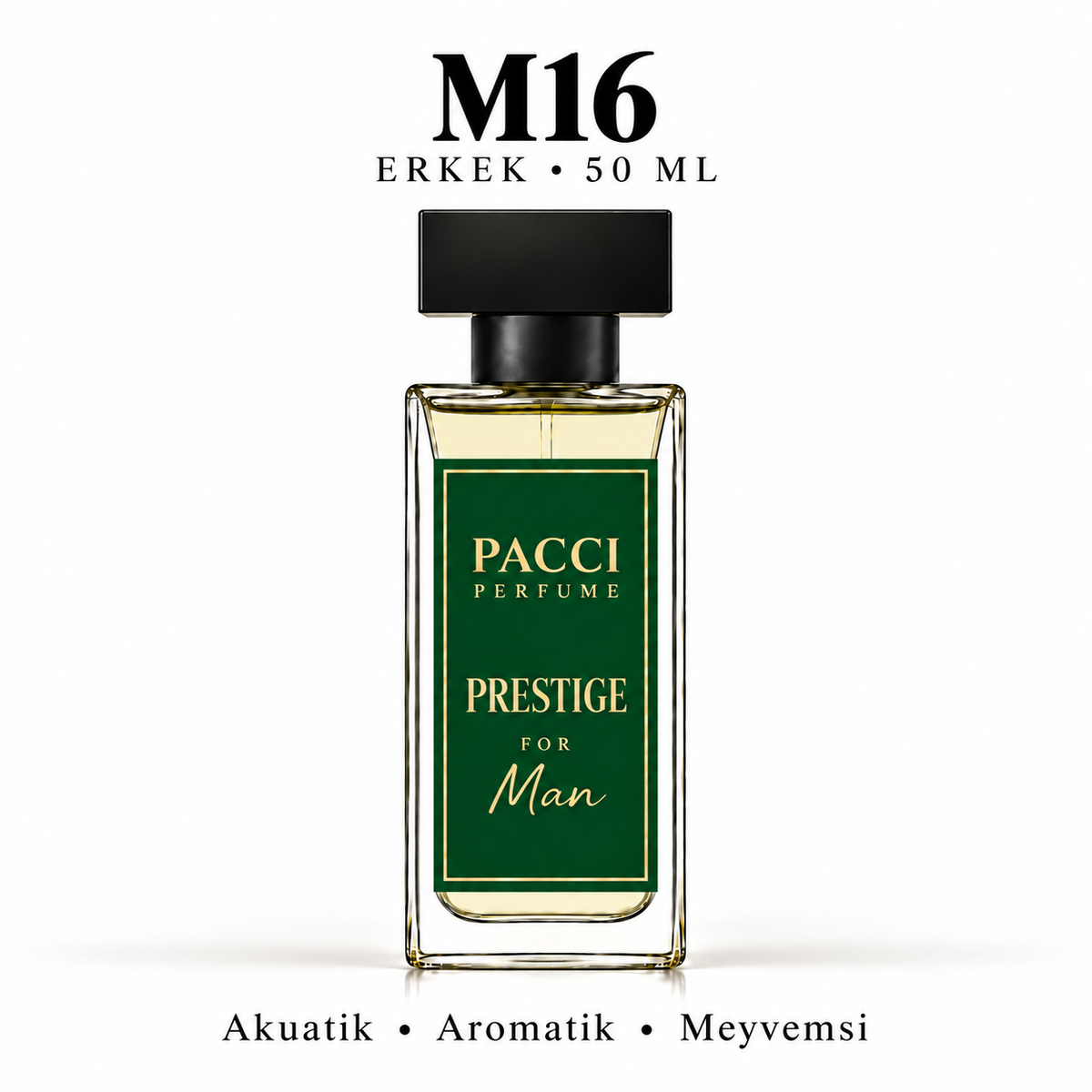 PACCI M16 Erkek Parfümü 50 ML – Akuatik • Aromatik • Meyvemsi