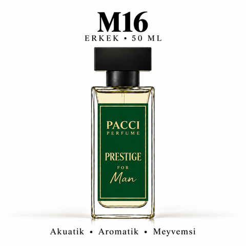 PACCI M16 Erkek Parfümü 50 ML – Akuatik • Aromatik • Meyvemsi