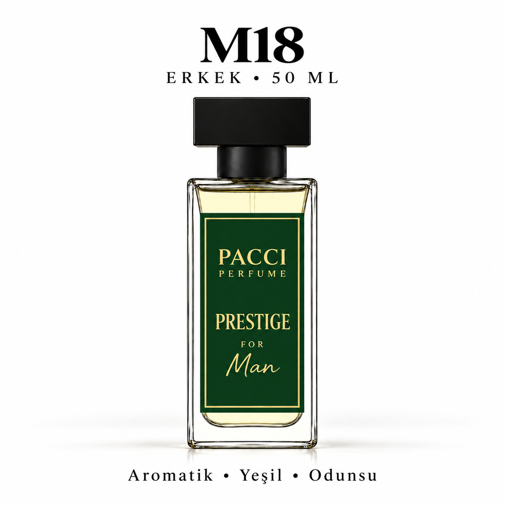 PACCI M18 Erkek Parfümü 50 ML – Aromatik • Yeşil • Odunsu