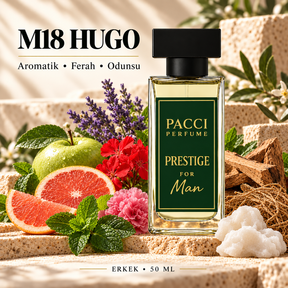Hugo Boss HUGO Man esintili PACCI M18 erkek parfümü 50 ML