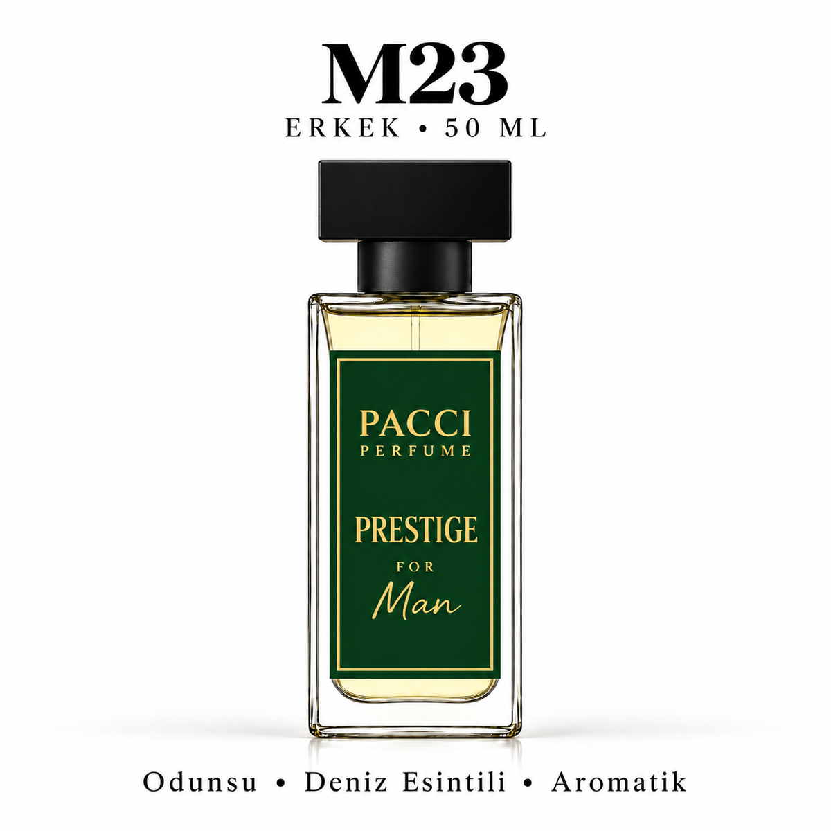PACCI M23 Erkek Parfümü 50 ML – Odunsu • Deniz Esintili • Aromatik