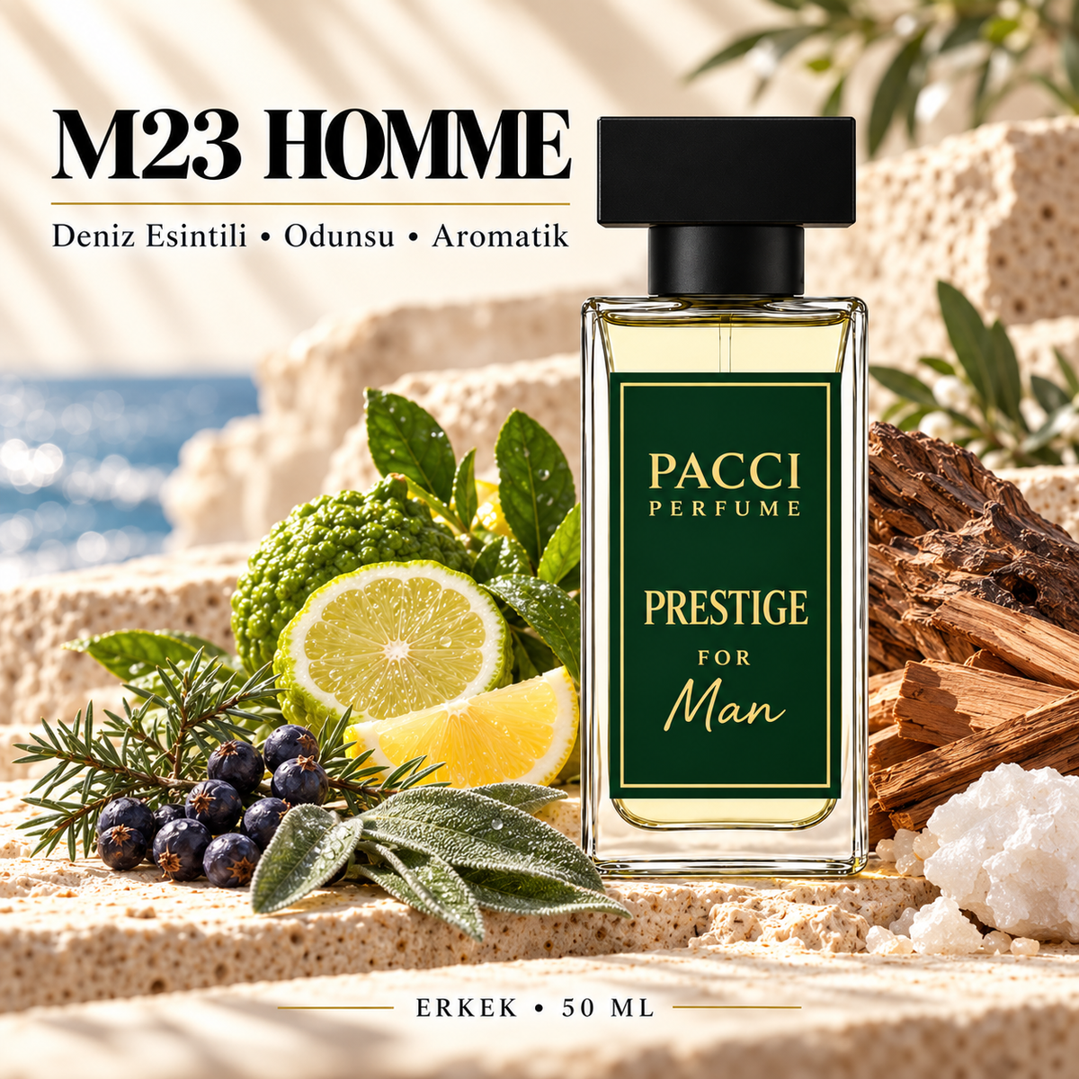 Kenzo Homme esintili PACCI M23 erkek parfümü 50 ML