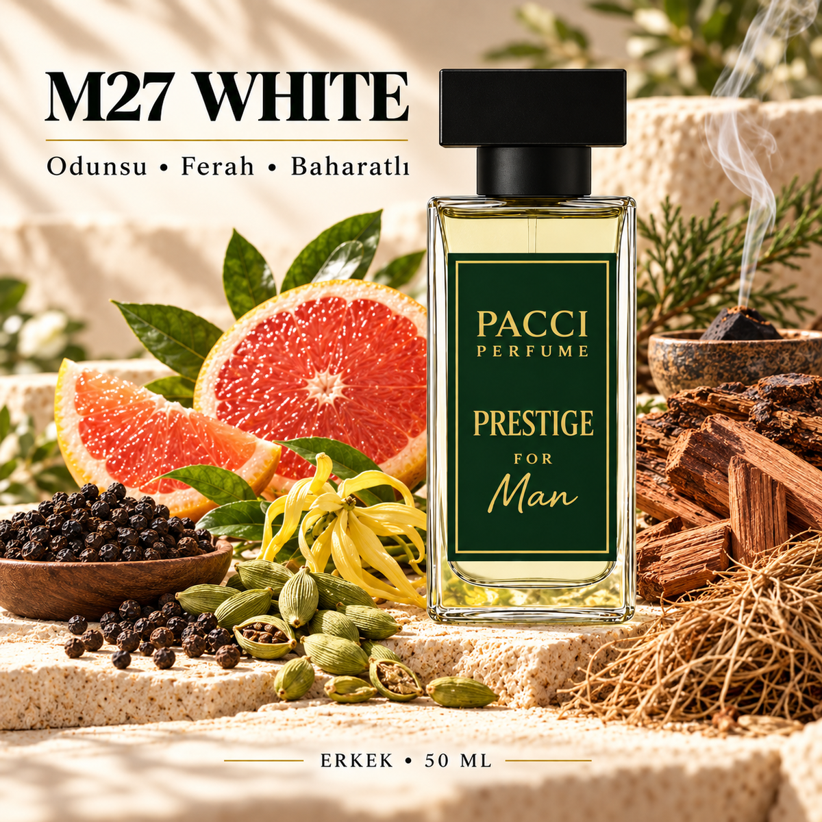 Lacoste L.12.12 Blanc esintili PACCI M27 erkek parfümü 50 ML