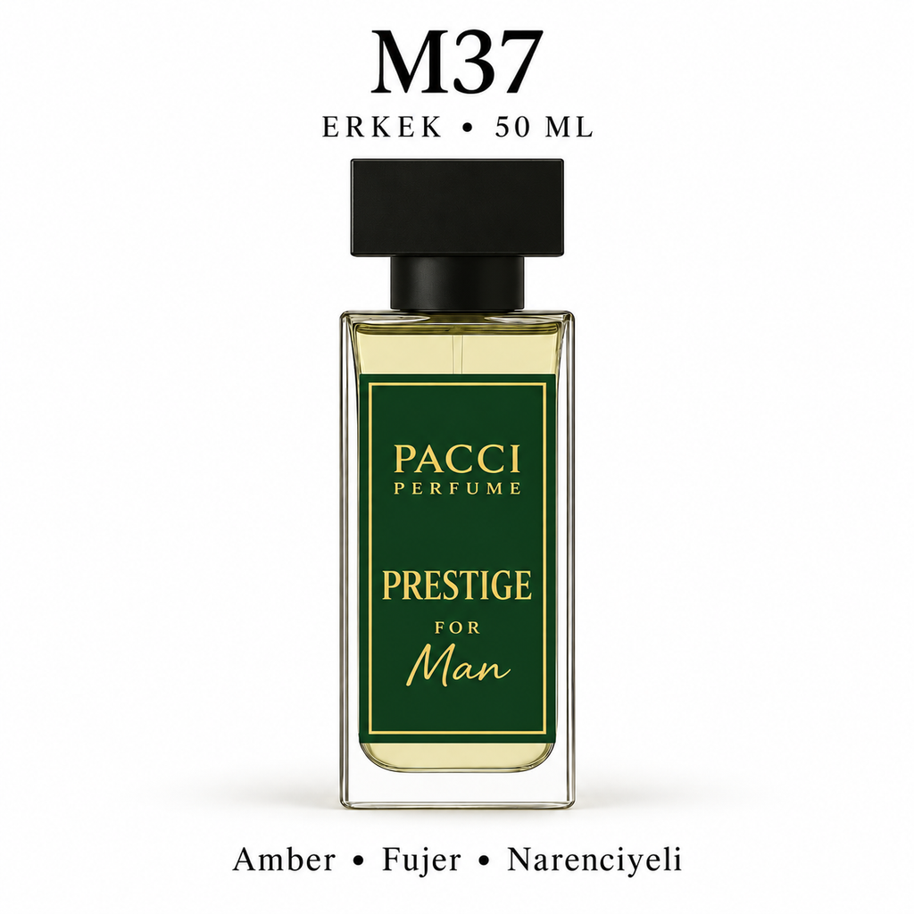 PACCI M37 Erkek Parfümü 50 ML – Amber • Fujer • Narenciyeli