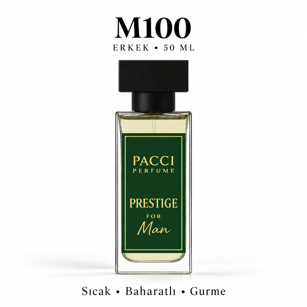 PACCI M100 Erkek Parfümü 50 ML – Sıcak • Baharatlı • Gurme