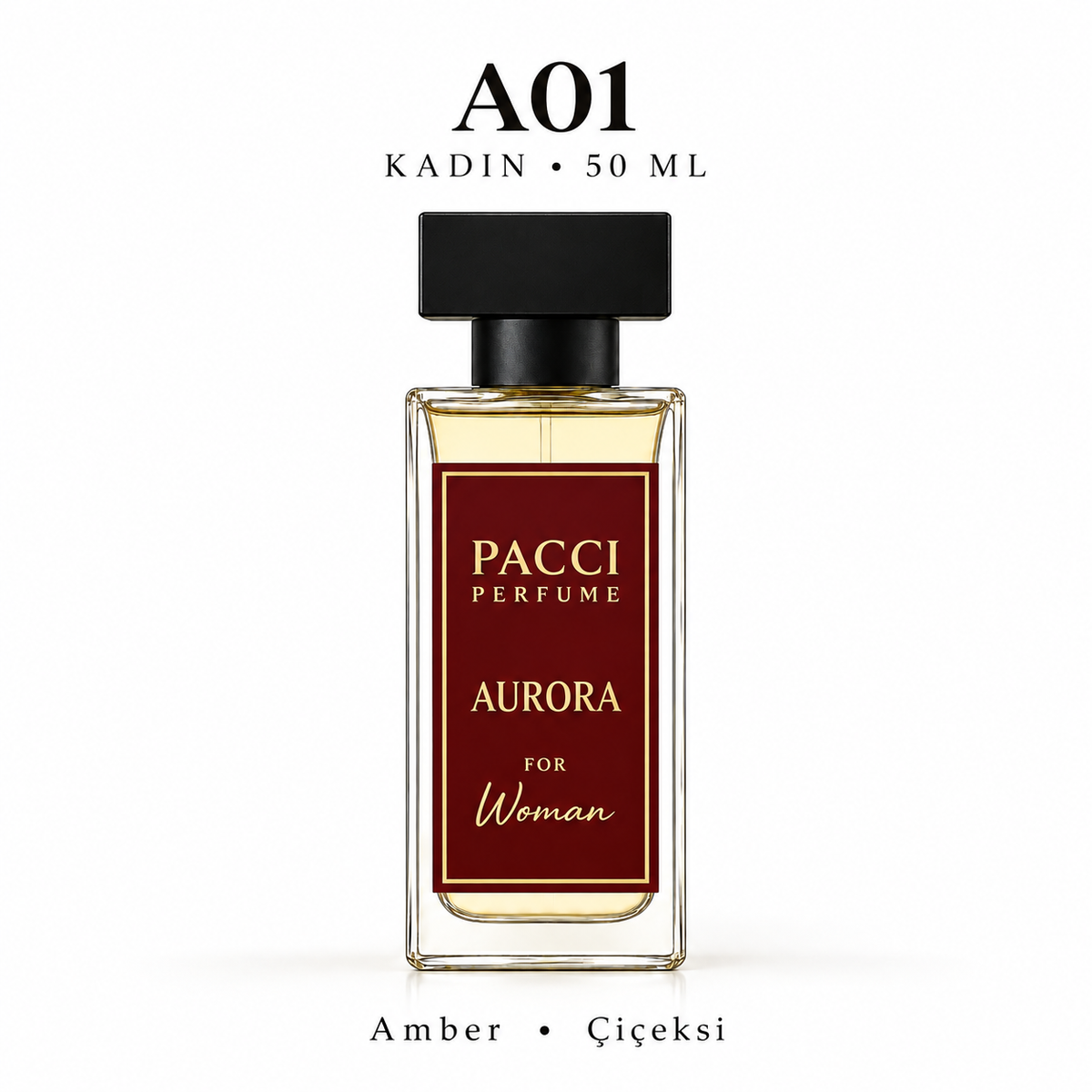 PACCI A01 Kadın Parfümü 50 ML – Amber • Çiçeksi