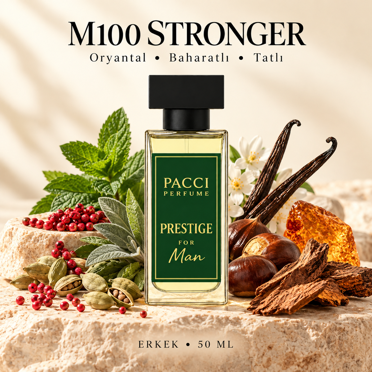 Emporio Armani Stronger With You esintili PACCI M100 erkek parfümü 50 ML