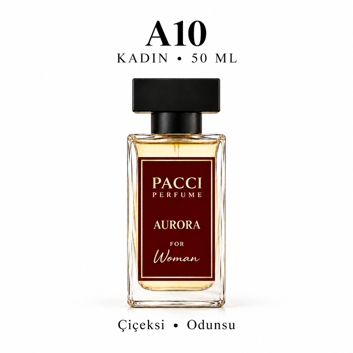 PACCI A10 Kadın Parfümü 50 ML – Çiçeksi • Odunsu