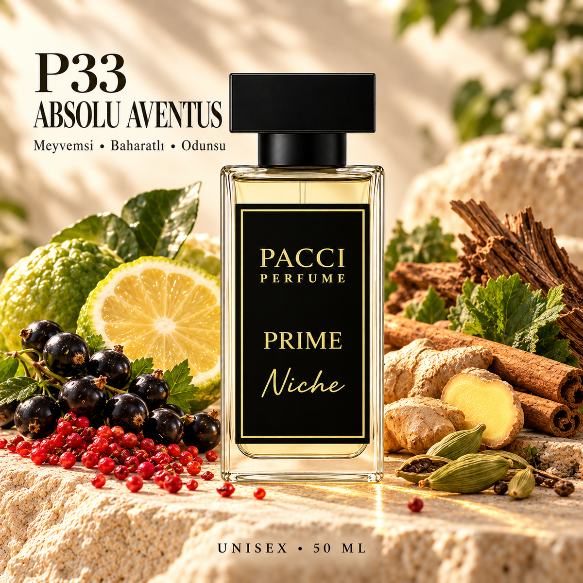 Creed Absolu Aventus esintili PACCI P33 niche unisex parfüm 50 ML