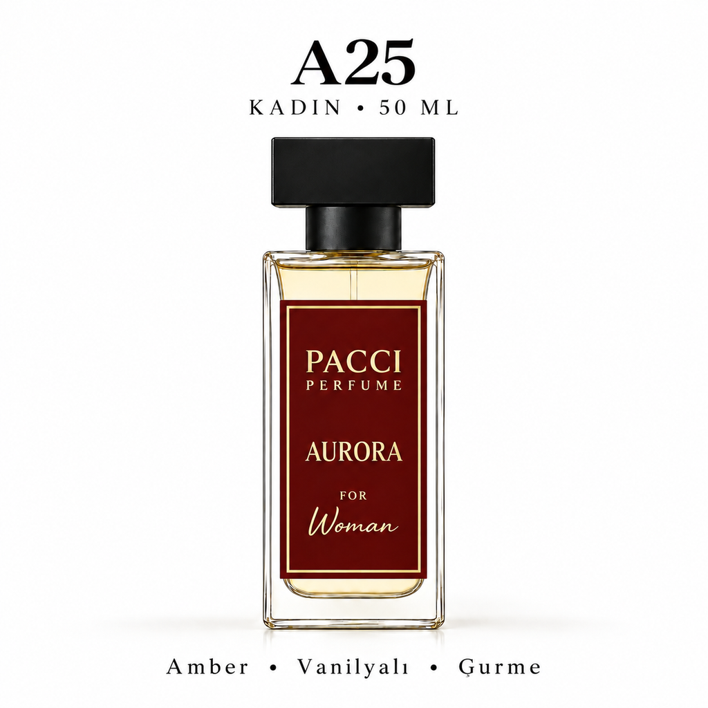 PACCI A25 Kadın Parfümü 50 ML – Amber • Vanilyalı • Gurme