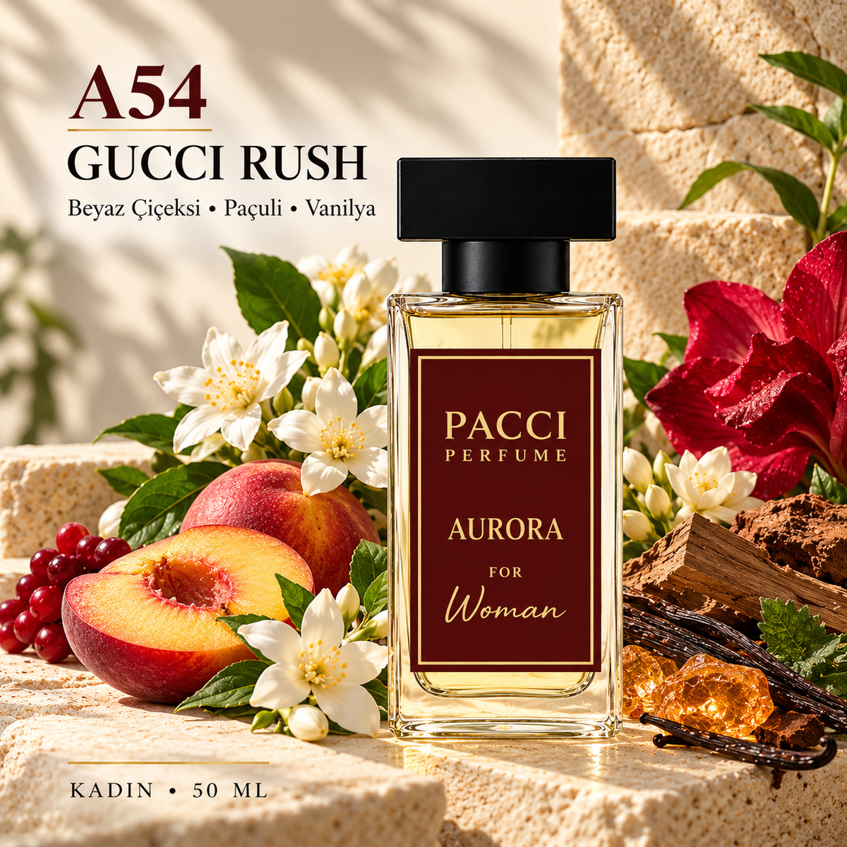 Gucci Rush esintili PACCI A54 kadın parfümü 50 ML