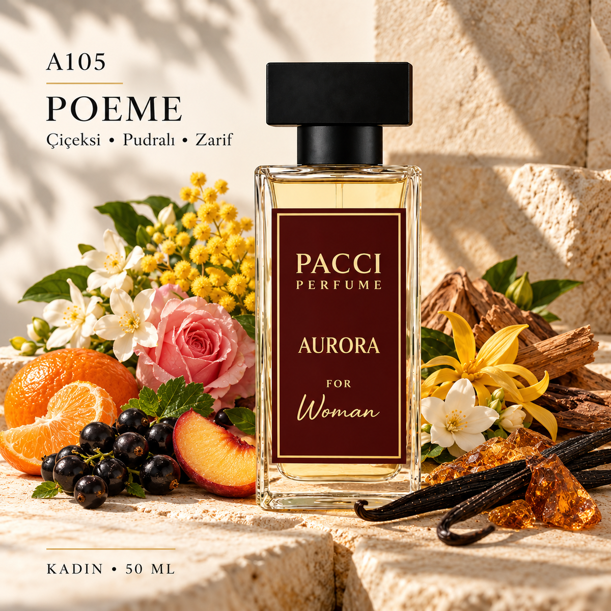 Lancôme Poême esintili PACCI A105 kadın parfümü 50 ML