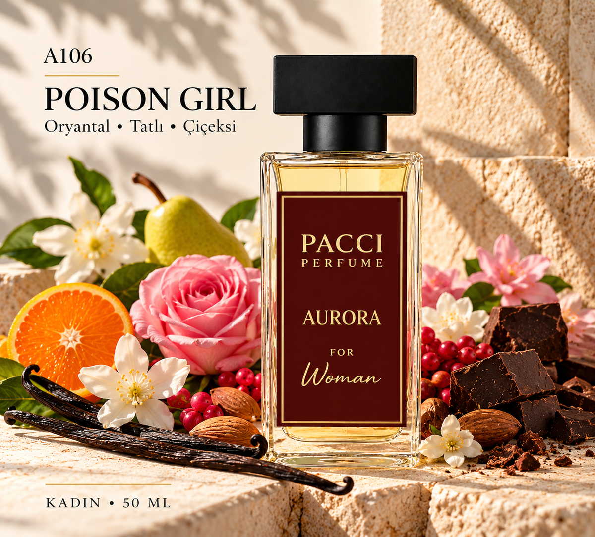 Dior Poison Girl esintili PACCI A106 kadın parfümü 50 ML
