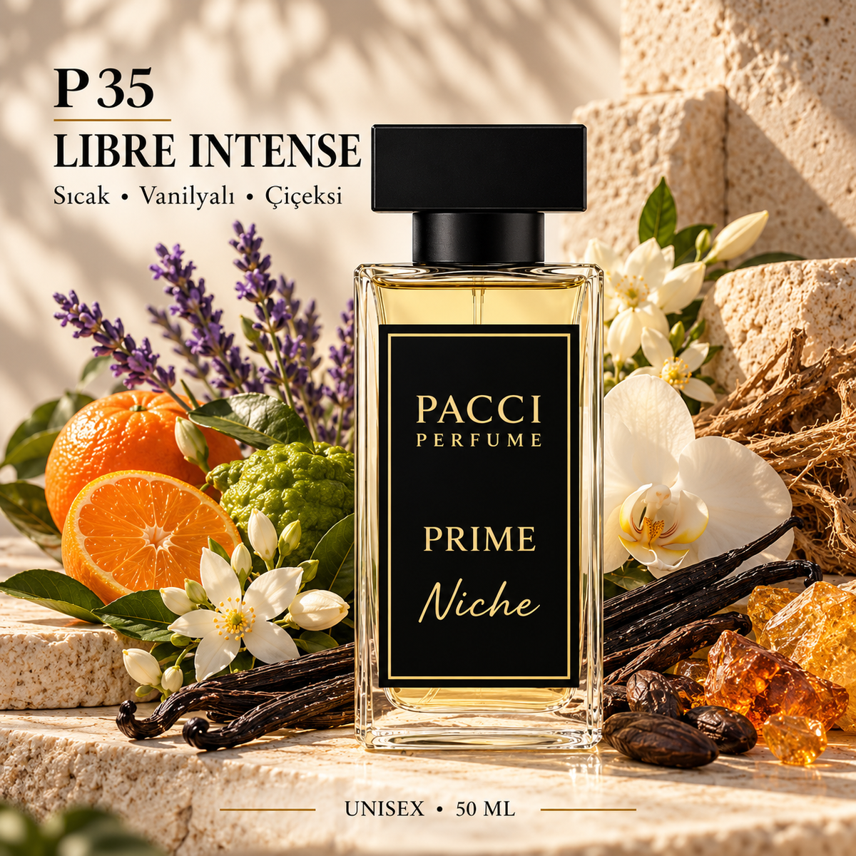 YSL Libre Intense esintili PACCI P35 niche unisex parfüm 50 ML