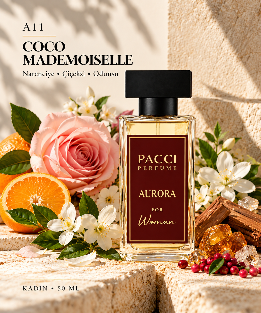 Chanel Coco Mademoiselle esintili PACCI A11 kadın parfümü 50 ML