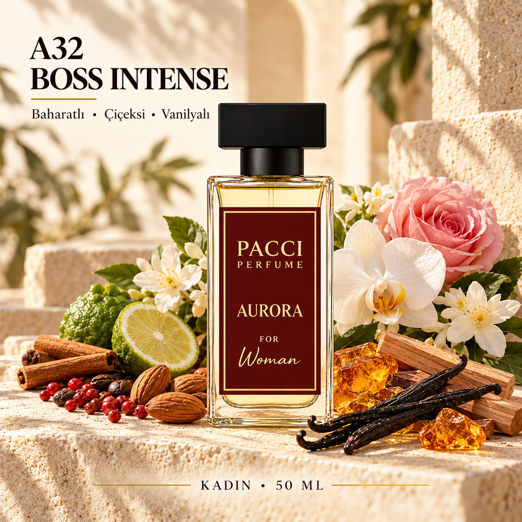 Hugo Boss Boss Intense esintili PACCI A32 kadın parfümü 50 ML