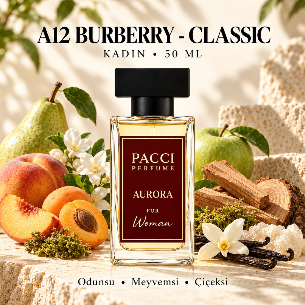 Burberry Classic esintili PACCI A12 kadın parfümü 50 ML