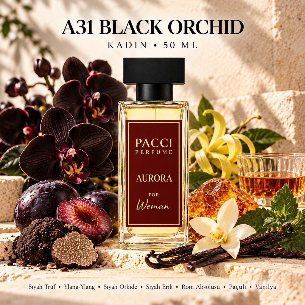 Tom Ford Black Orchid esintili PACCI A31 kadın parfümü 50 ML