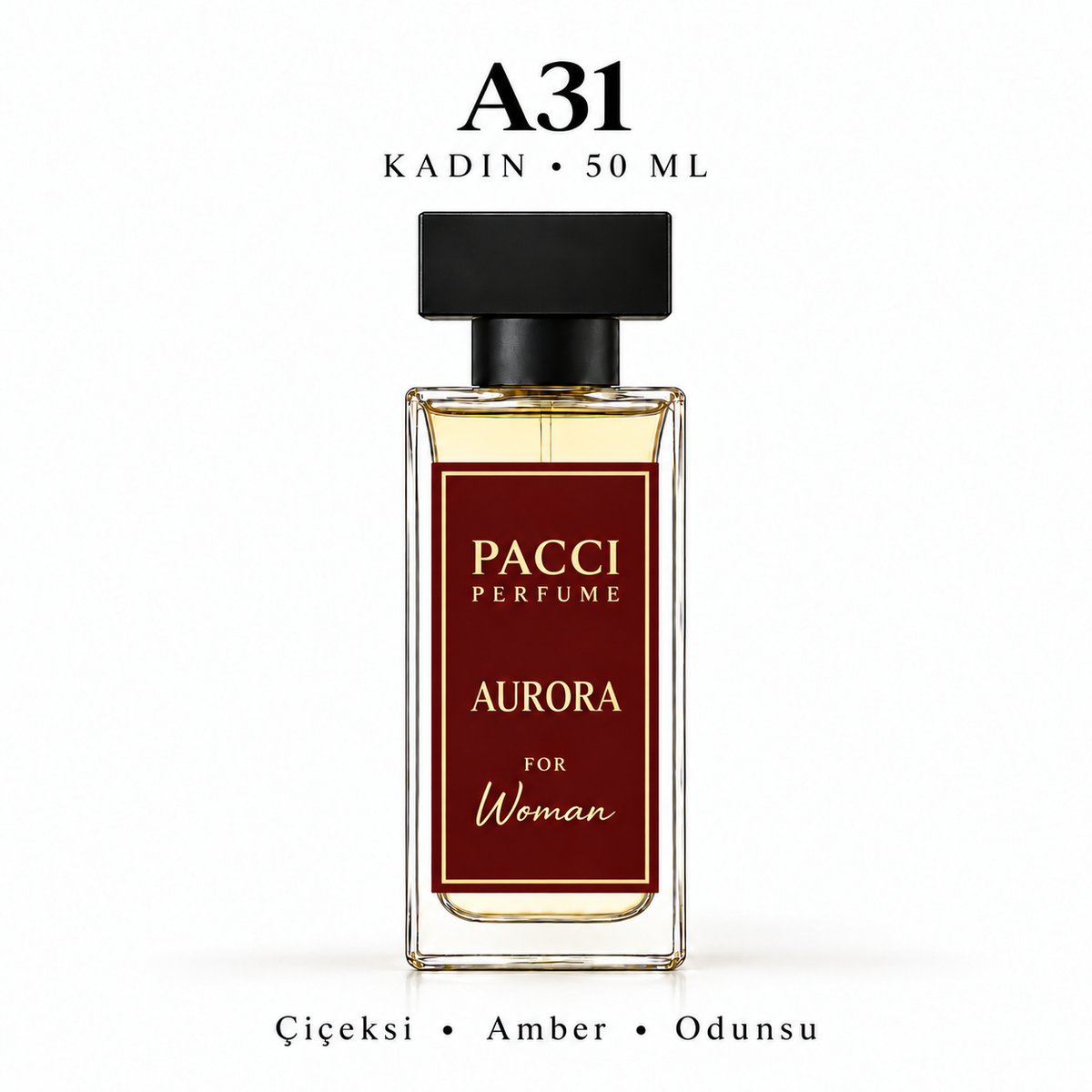 PACCI A31 Kadın Parfümü 50 ML – Çiçeksi • Amber • Odunsu