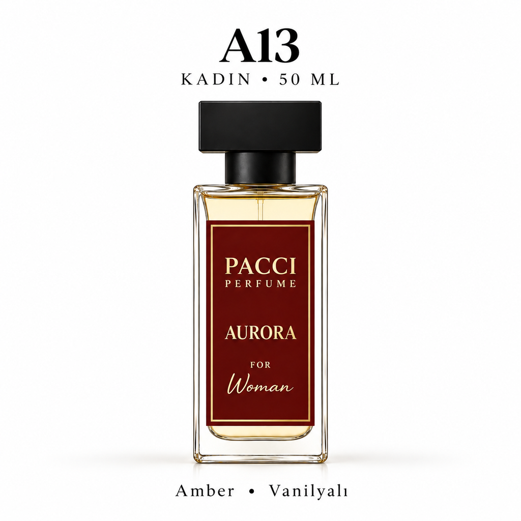 PACCI A13 Kadın Parfümü 50 ML – Amber • Vanilyalı
