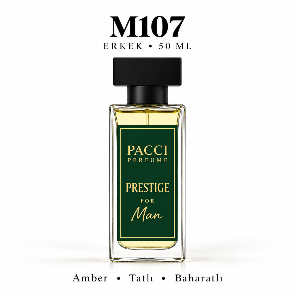 PACCI M107 Erkek Parfümü 50 ML – Amber • Tatlı • Baharatlı