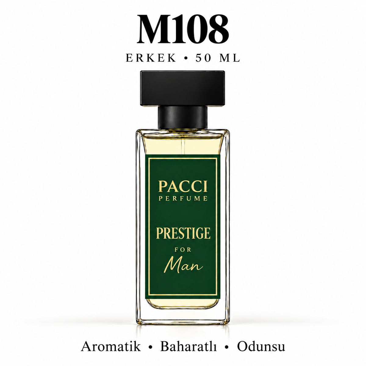 PACCI M108 Erkek Parfümü 50 ML – Aromatik • Baharatlı • Odunsu