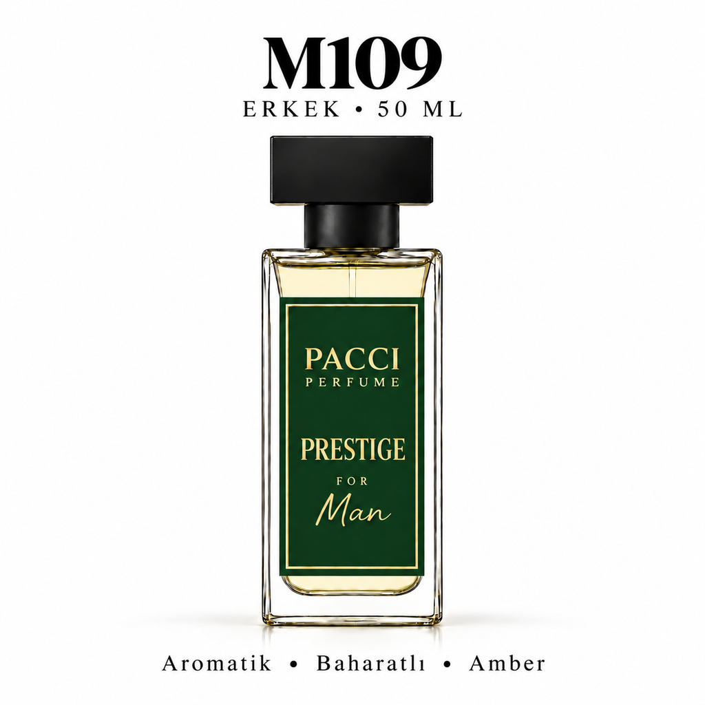 PACCI M109 Erkek Parfümü 50 ML – Aromatik • Baharatlı • Amber