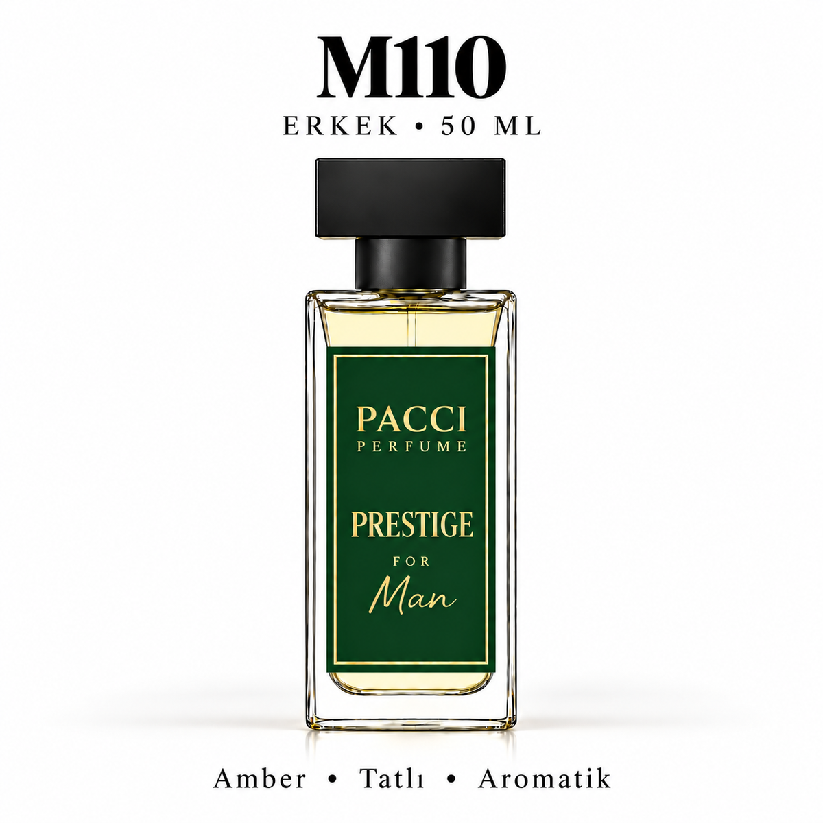 PACCI M110 Erkek Parfümü 50 ML – Amber • Tatlı • Aromatik