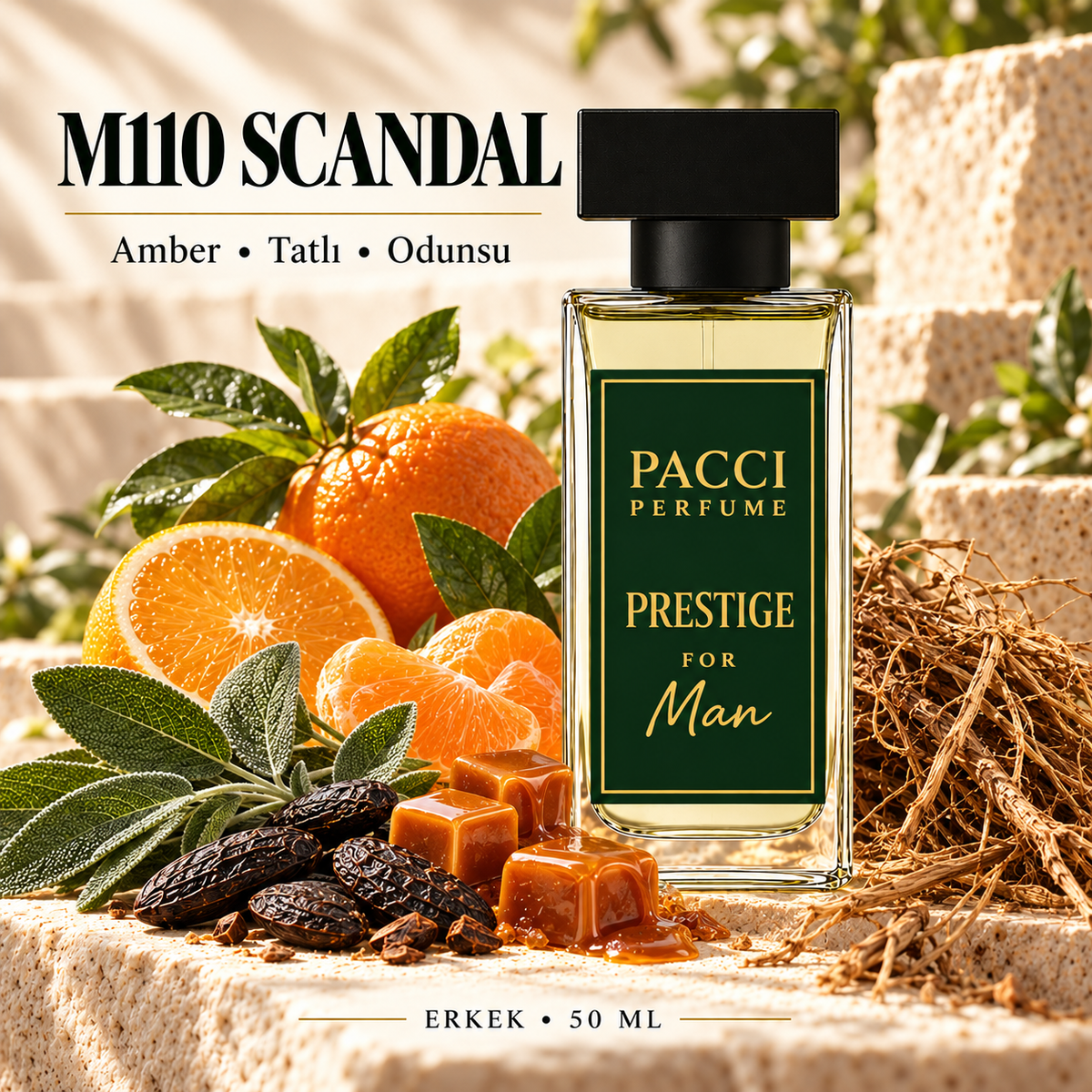 Scandal Pour Homme esintili PACCI M110 erkek parfümü 50 ML