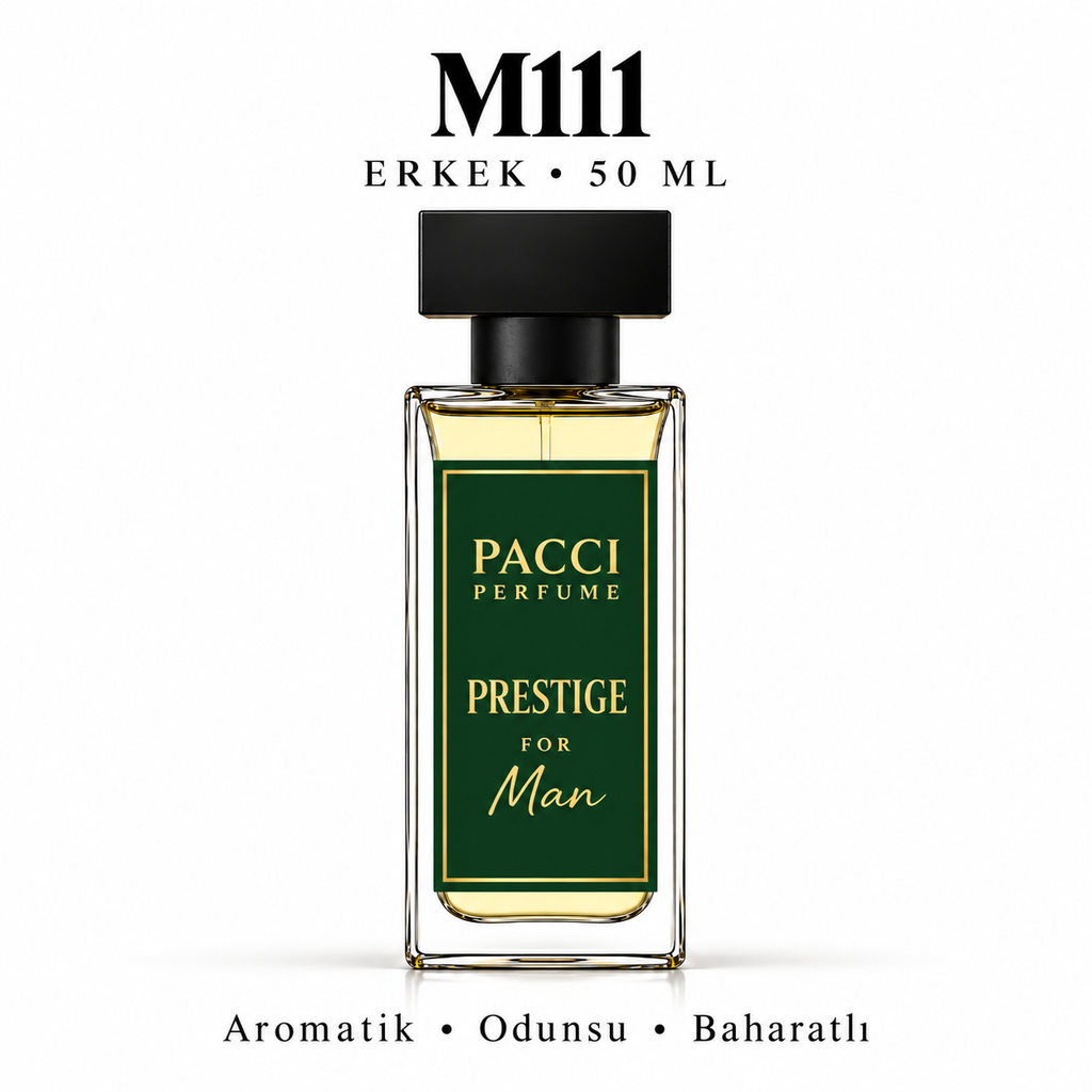 PACCI M111 Erkek Parfümü 50 ML – Aromatik • Odunsu • Baharatlı