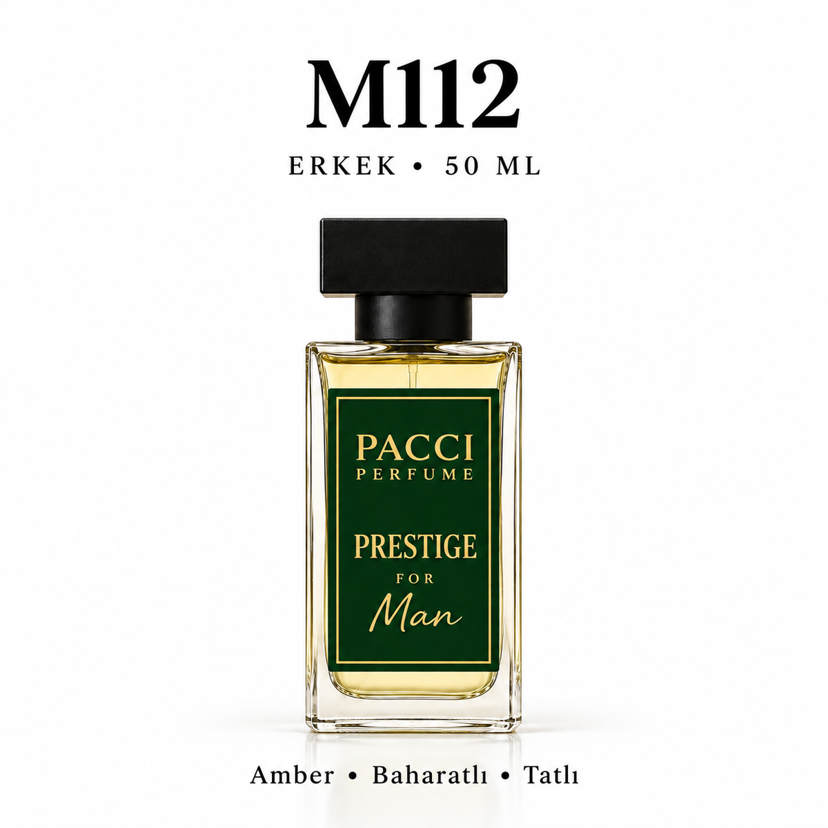 PACCI M112 Erkek Parfümü 50 ML – Amber • Baharatlı • Tatlı