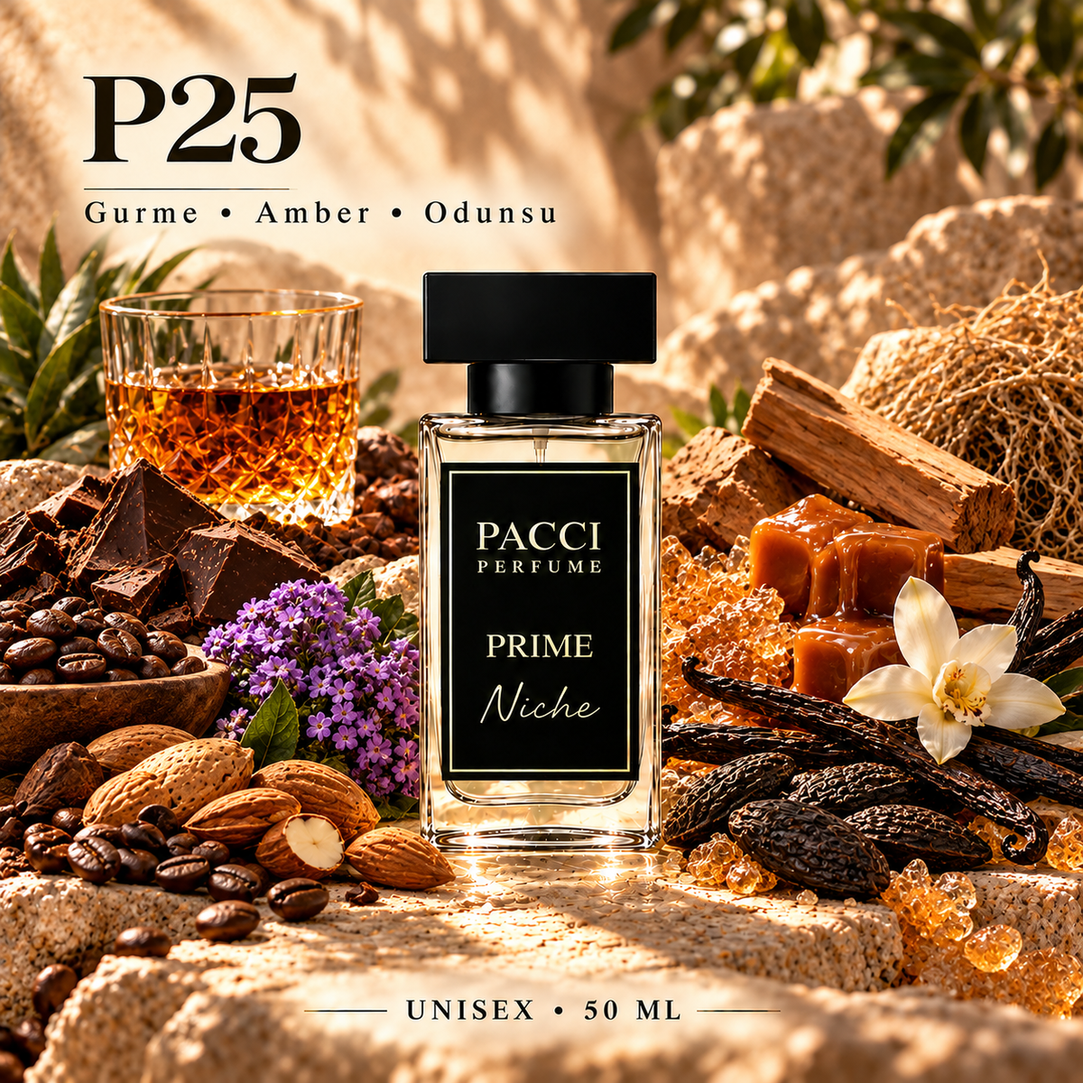 Kilian Black Phantom esintili PACCI P25 niche unisex parfüm 50 ML