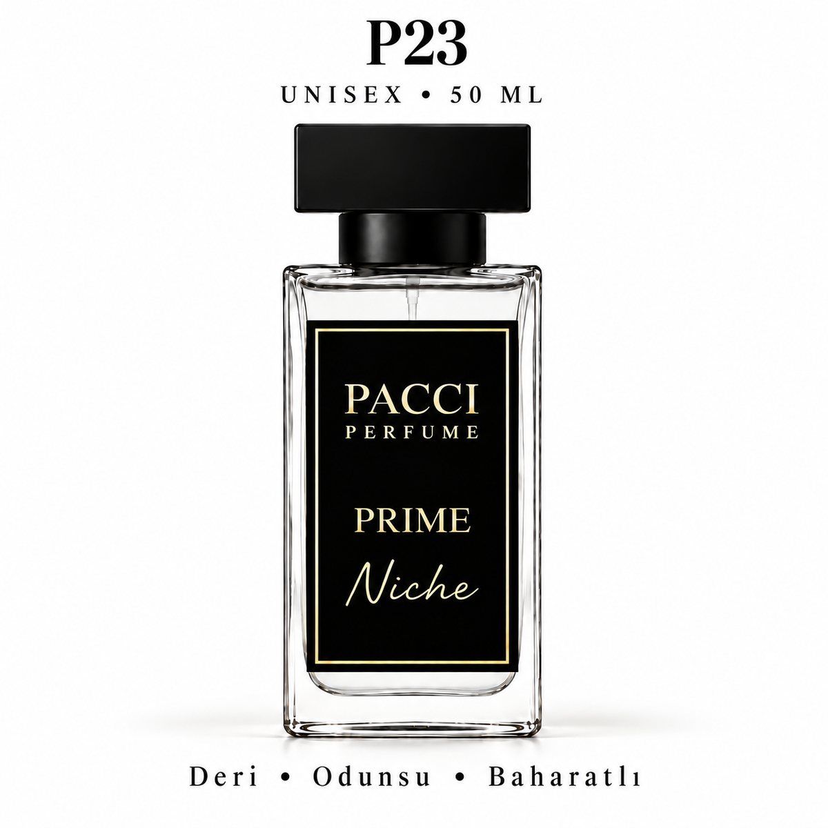 PACCI P23 Niche Unisex Parfüm 50 ML – Deri • Amber • Baharatlı