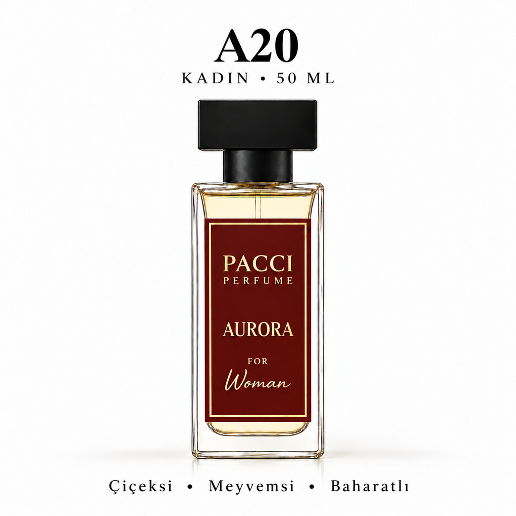 PACCI A20 Kadın Parfümü 50 ML – Çiçeksi • Meyvemsi • Baharatlı